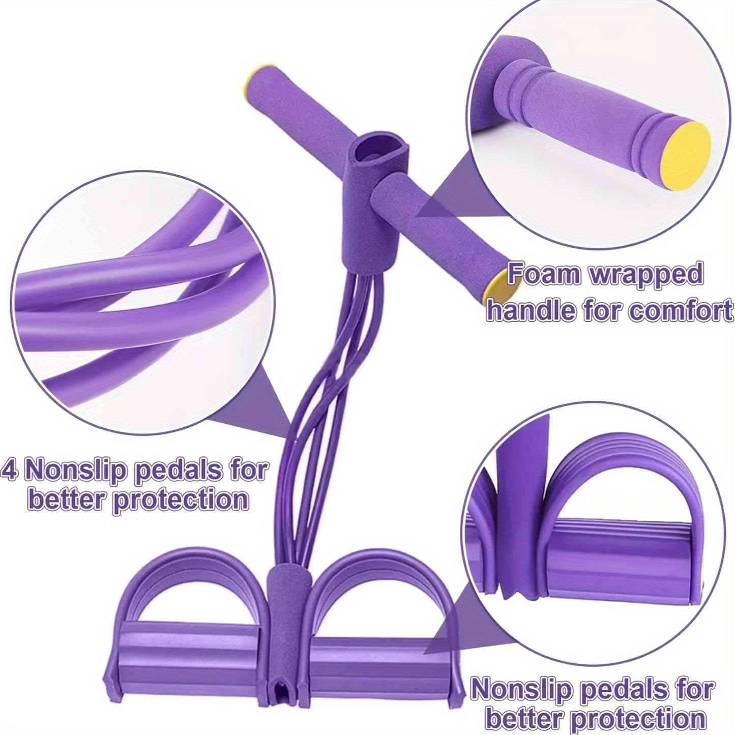 Foot Pedal Tension Bands Home Gym Resistance Bands
