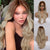 Ladies Gradient White Gold Long Curly Hair Wig
