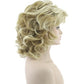High temperature silk curly wigs European and American golden short hair wigs