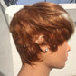 Short Hair Wigs, Brown Highlights, Golden Hair