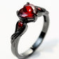 Rubby Red Zirconia Love Rings For Women