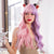 Cosplay Long Wave Red And Green Synthetic Wigs