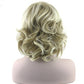 High temperature silk curly wigs European and American golden short hair wigs