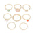 Colorful Stone Metalic Finger Rings Joint Combination Rings For Women Girl Rings